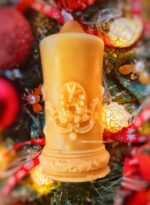 Svijeća od pčelinjeg voska Bee magic Amblem - Košnica - Slika 4