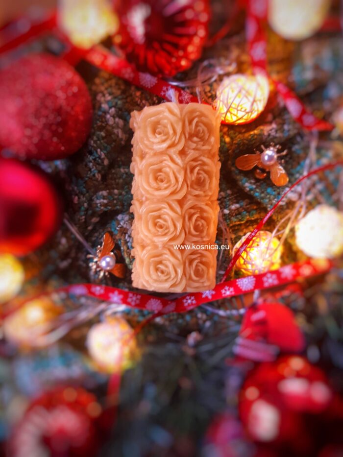 Svijeća od pčelinjeg voska Bee magic Ruža manja - Košnica - Slika 2