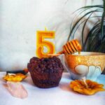 Svijeća za tortu od pčelinjeg voska broj 5