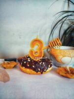 Svijeća za tortu od pčelinjeg voska broj 3