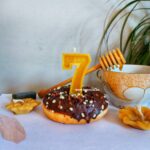 Svijeća za tortu od pčelinjeg voska broj 7